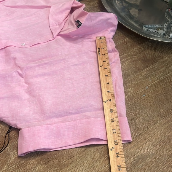 KAL RIEMAN KIMONO SHIRT DRESS, NWT, short sleeve, collared, light pink, size XL - Picture 14 of 14